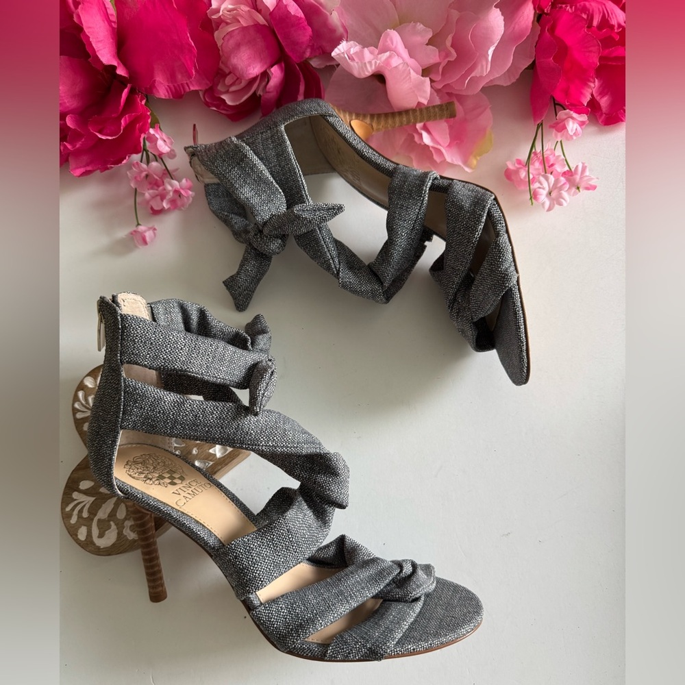 Vince Gray Strappy Heels Elegant Design